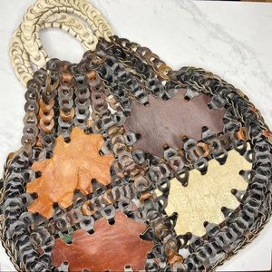 Unique Boho Leather Ring Bag